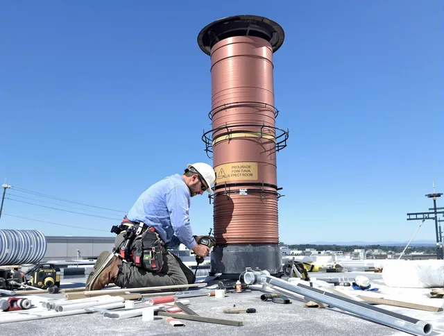 Installed chimney liner by Bedford Heights Chimney Sweep in Bedford Heights, OH