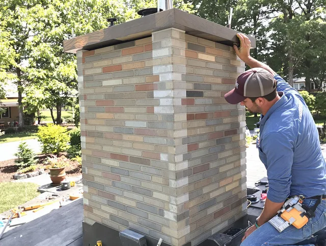 Bedford Heights Chimney Sweep completing a modern chimney remodel in Bedford Heights, OH