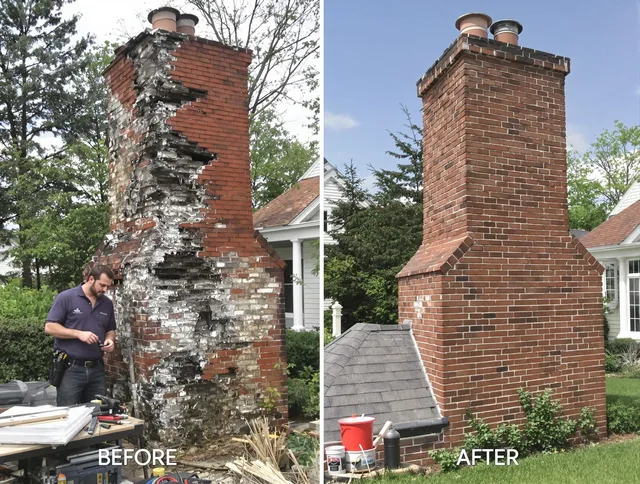 Bedford Heights Chimney Sweep performing a full chimney restoration in Bedford Heights, OH