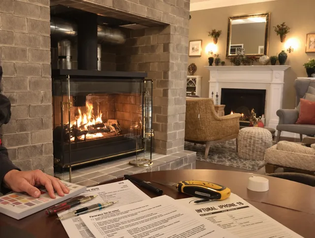 Bedford Heights Chimney Sweep verifying fireplace safety measures in Bedford Heights, OH