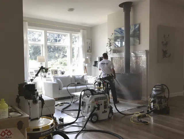 Soot removal service by Bedford Heights Chimney Sweep for a fireplace in Bedford Heights, OH